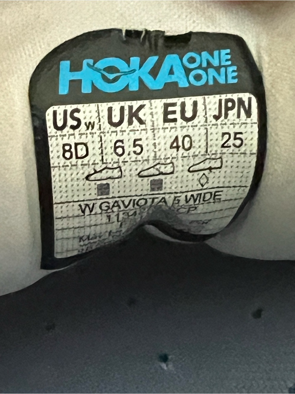 Hoka Gaviota 5 Running Shoe Harbor Mist Rose Gold Grey 8 women - Picture 3 of 16